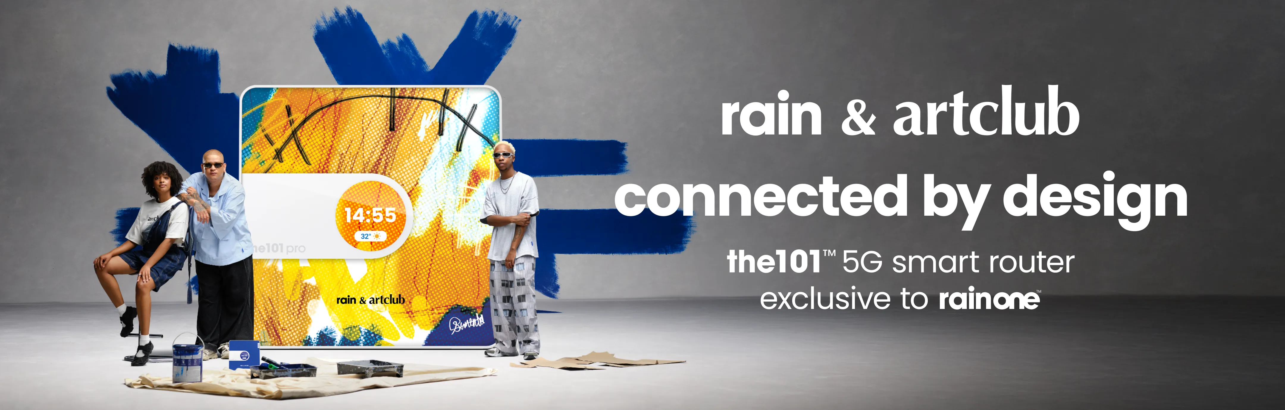rain present the101 5G smart router skins collection