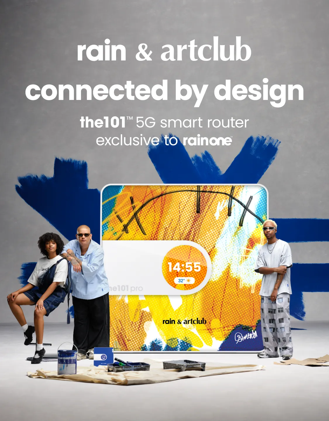 rain present the101 5G smart router skins collection