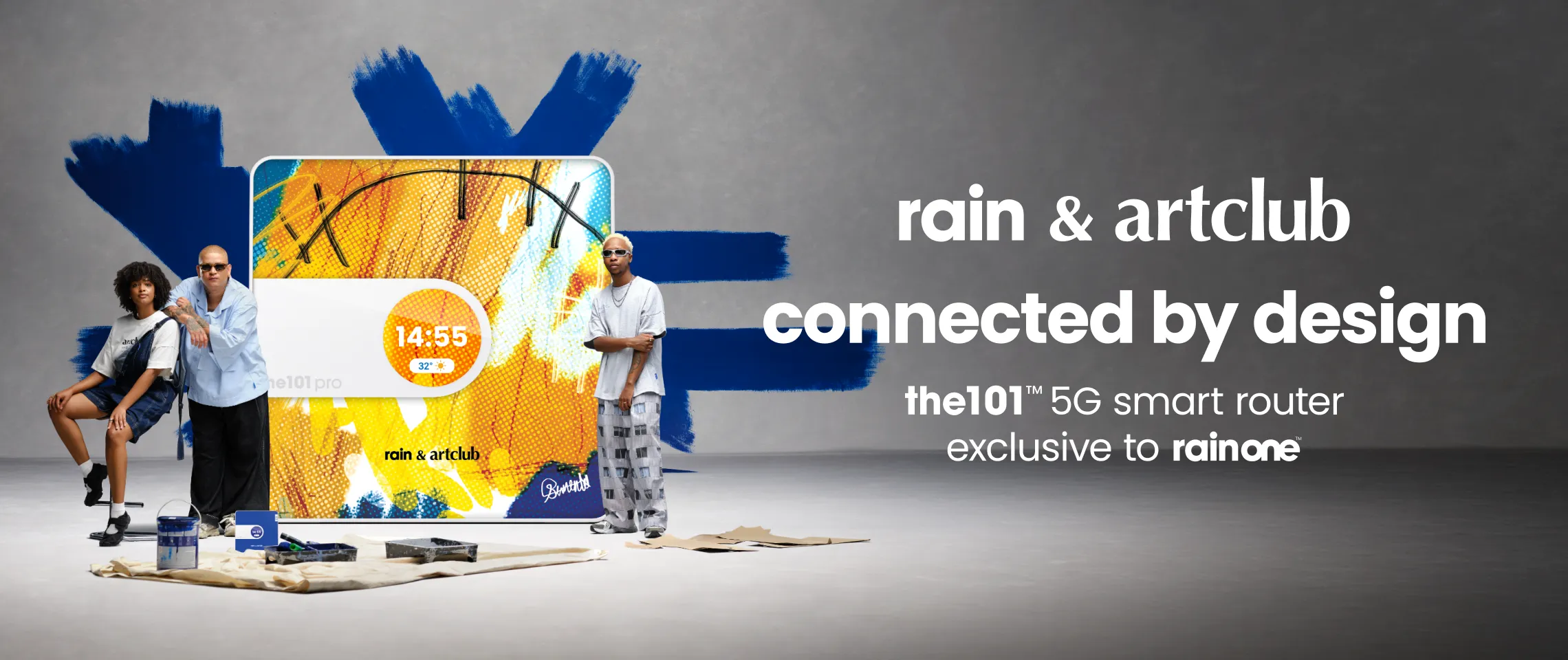 rain present the101 5G smart router skins collection