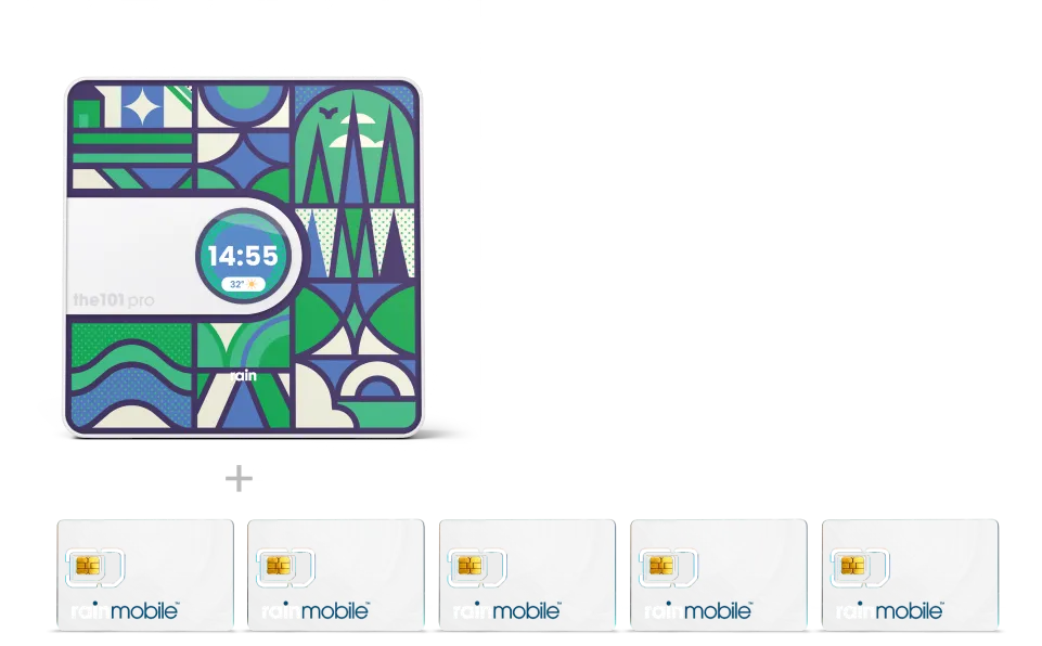 rainone the101 pro 60mbps + 2 sims